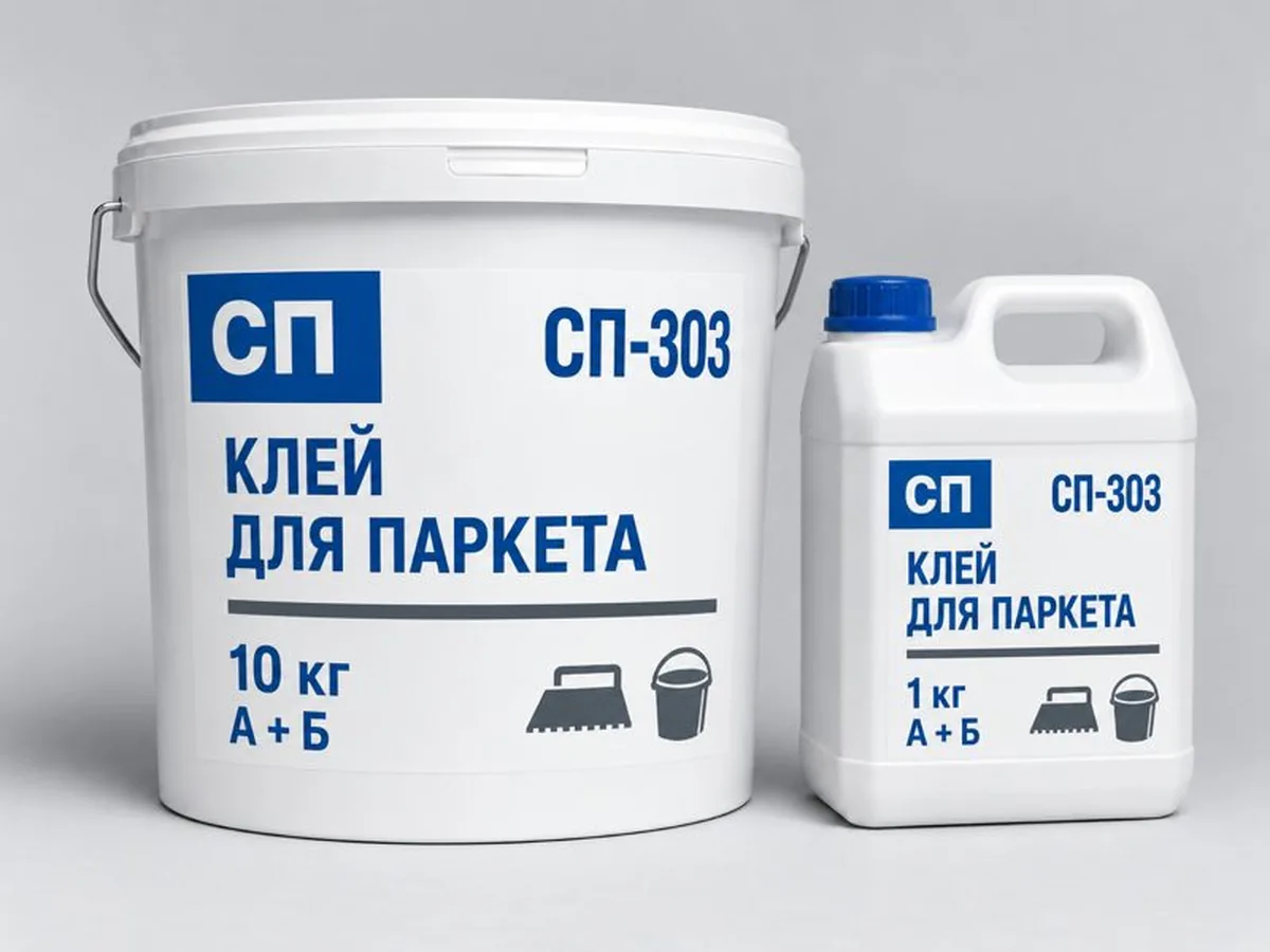 Полиуретановый клей СП-303, двухкомпонентный для паркета и рулонных покрытий